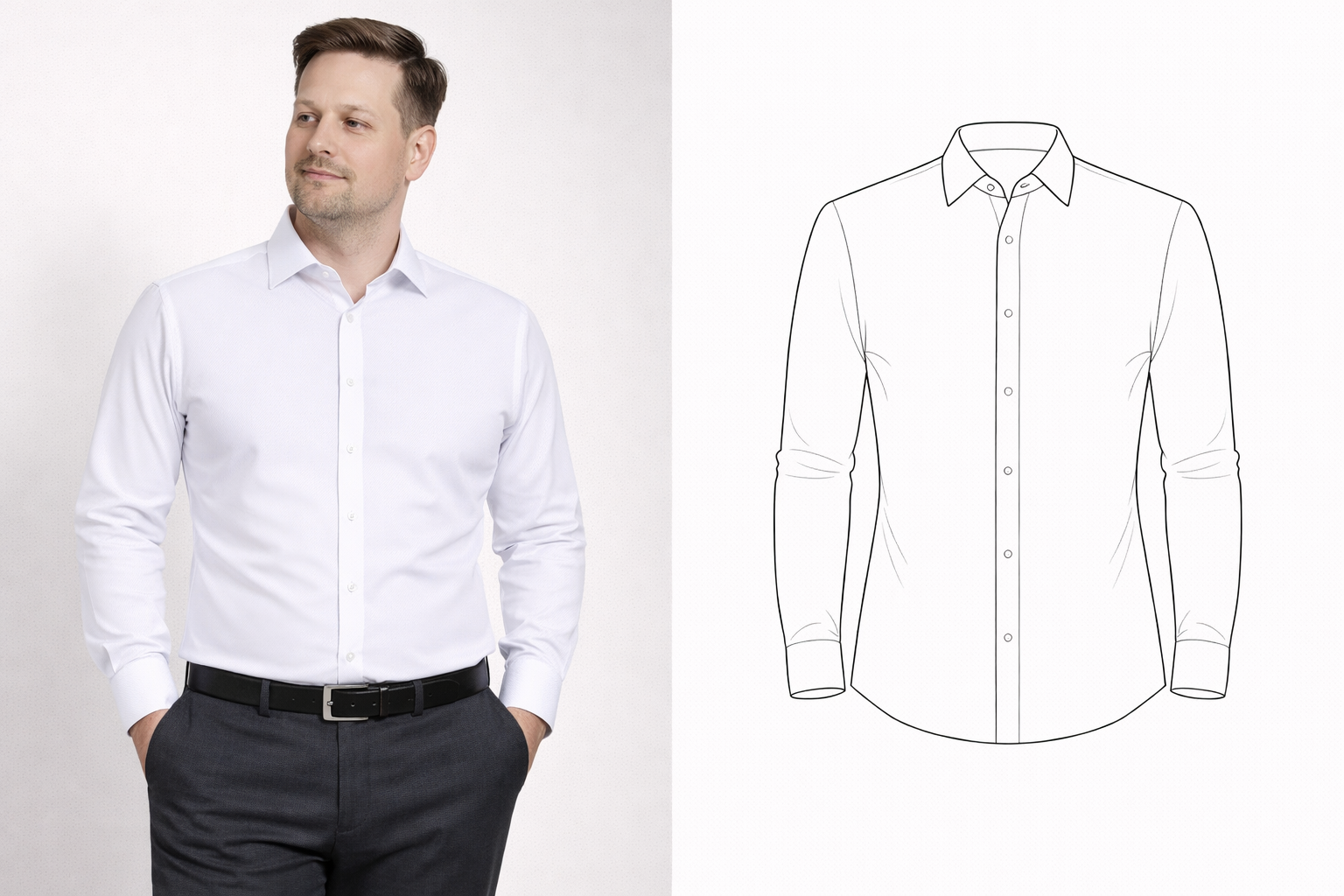 shaped - užsí modern fit